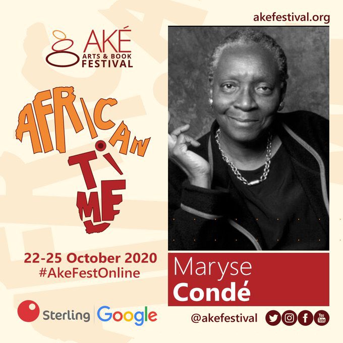 Maryse Condé headlines Ake Festival 2020 that kicks off on October 22.