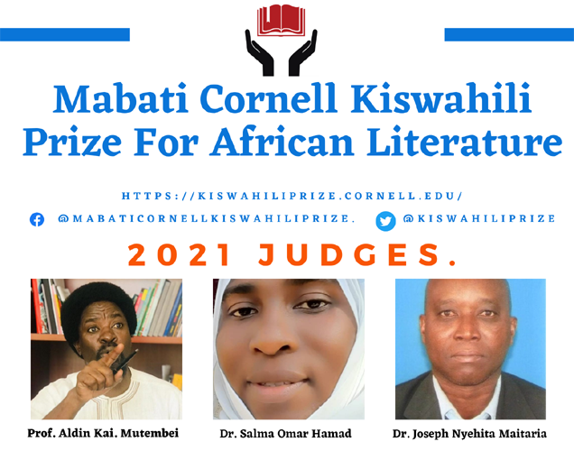 Mabati-Cornell Kiswahili Prize for African Literature 2021 judges unveiled.