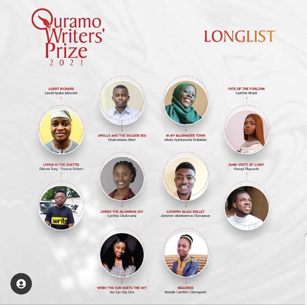 Quramo Writers’ Prize 2021 longlist announced.