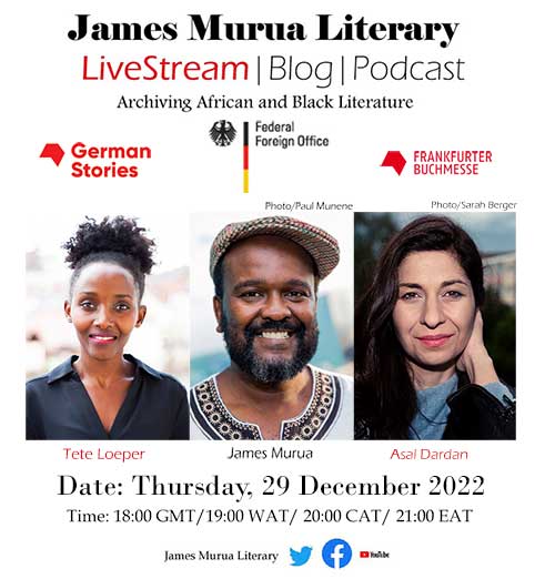 James Murua Literary LiveStream 3:  Tete Loeper, Asal Dardan