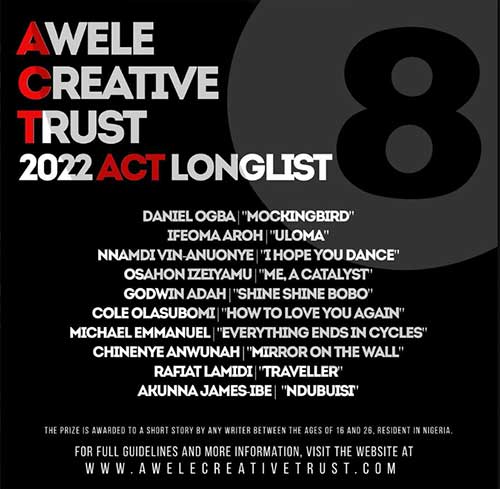 Awele Creative Trust Award 2022 longlist announced