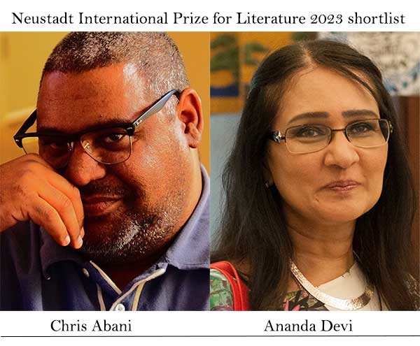 Chris Abani, Ananda Devi on Neustadt International Prize for Literature 2024 shortlist.