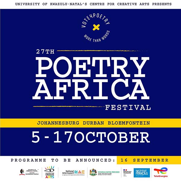 Poetry Africa 2023 kicks off on October 5