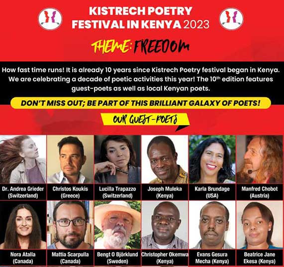 Kistrech International Poetry Festival 2023 starts October 7