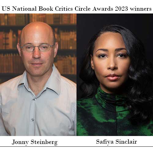 Safiya Sinclair, Jonny Steinberg win at US National Book Critics Circle Awards 2023