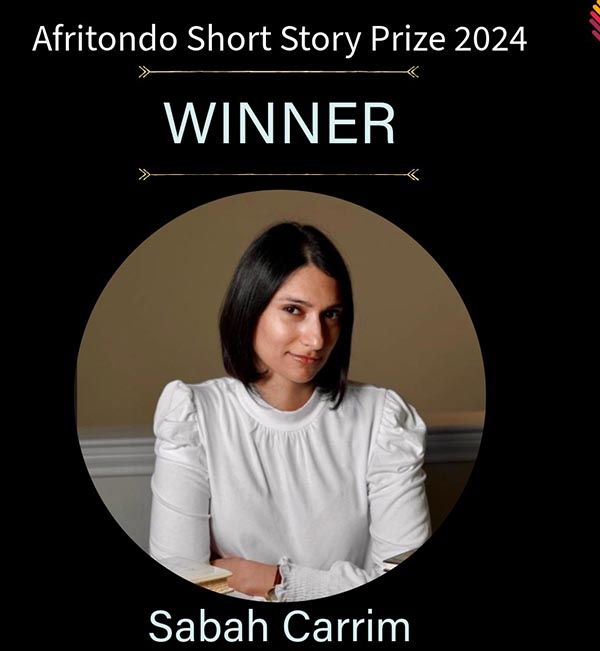 Sabah Carrim wins Afritondo Short Story Prize 2024