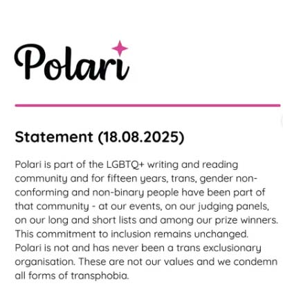 Polari Awards 2025 cancelled