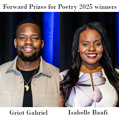 Forward Prizes for Poetry 2025 winners announced