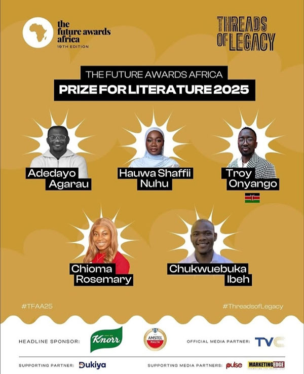 Future Awards Africa Prize 2025 finalists announced.