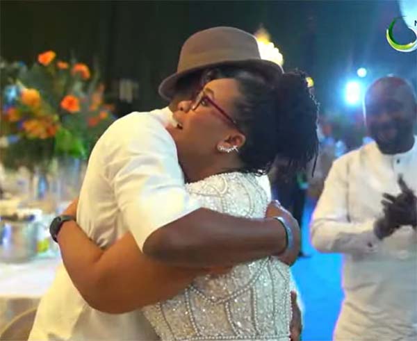 Oyin Olugbile celebrates with her husband