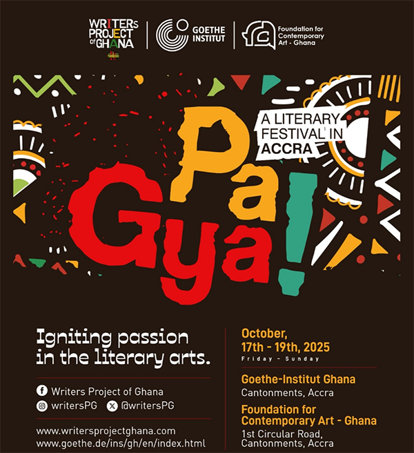 Pa Gya! A Literary Festival 2025 for Accra starting October 17