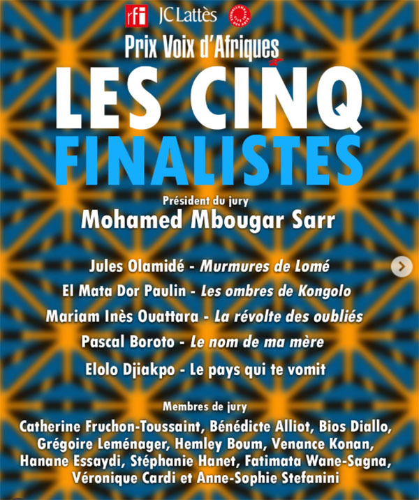 Prix Voix d’Afriques 2025 finalists