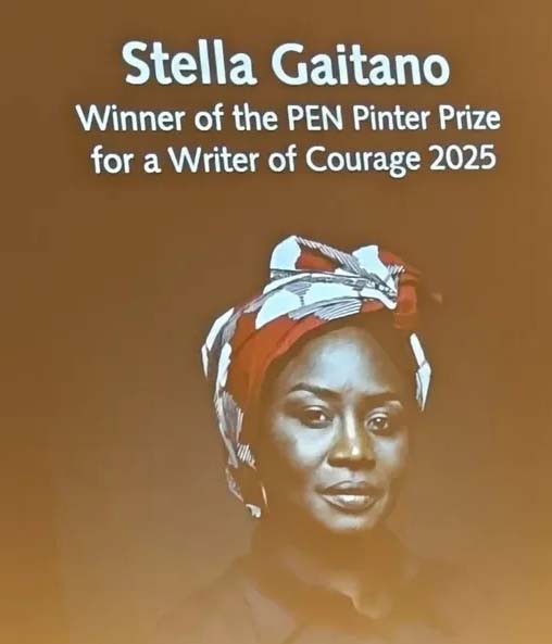 Stella Gaitano wins PEN English Pinter Prize for Writer of Courage 2025