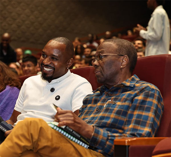 Boniface Mwangi with Chief Justice Emeritus Willy Mutunga